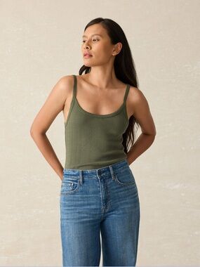 FAHERTY Pacific Pointelle Tank - Beetle